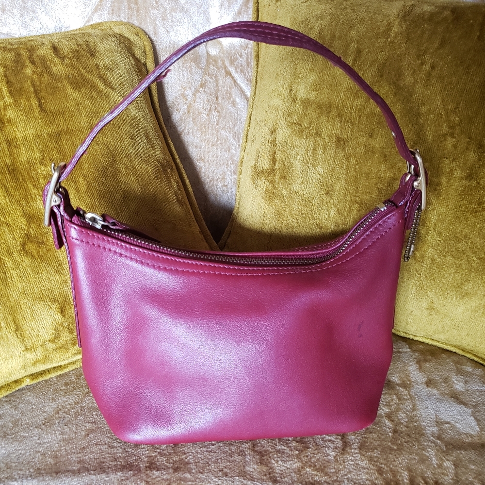 Vintage Coach Red Leather Handbag